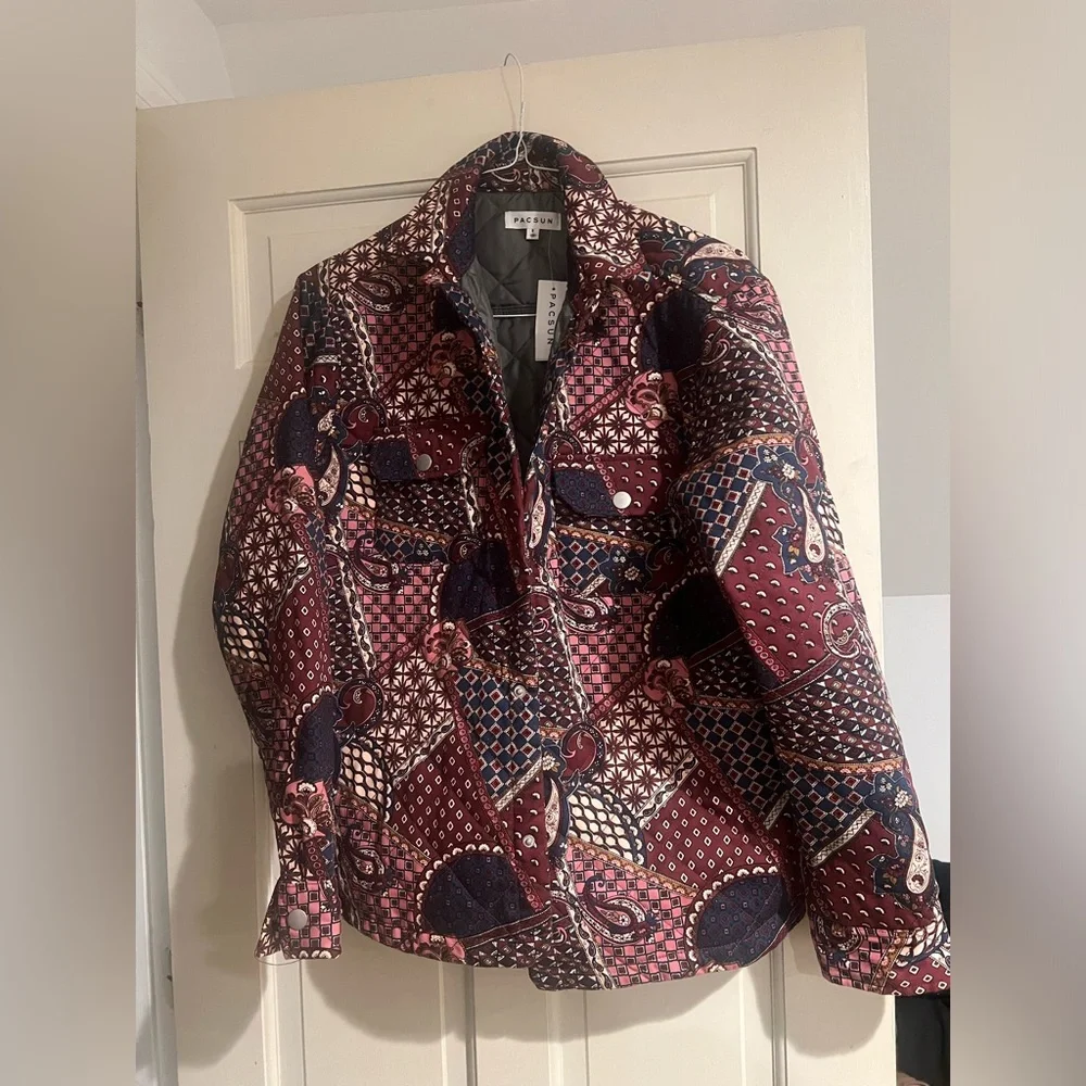 NWT Paisley quilted shirt jacket - Picture 4 of 7